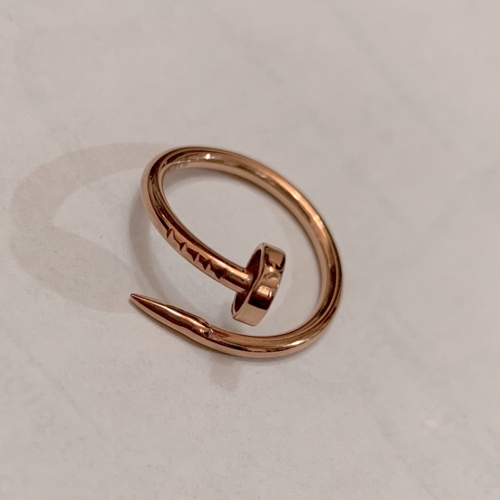 🛑SOLD 18k Rose Gold Nail Ring